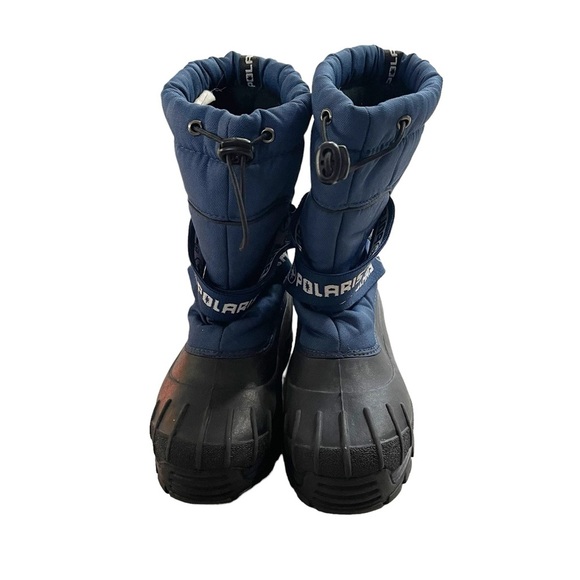 Polaris BOYS Blue Black Snow Boots cinch Closure, Size 5 - Picture 3 of 7